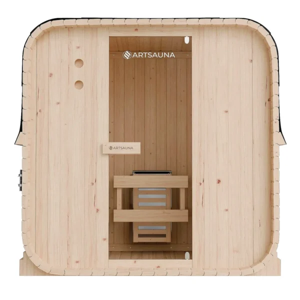 Artsauna Nolvik M Cube-Fasssauna mit 3,6-kW-Ofen
